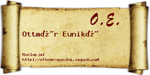 Ottmár Euniké névjegykártya